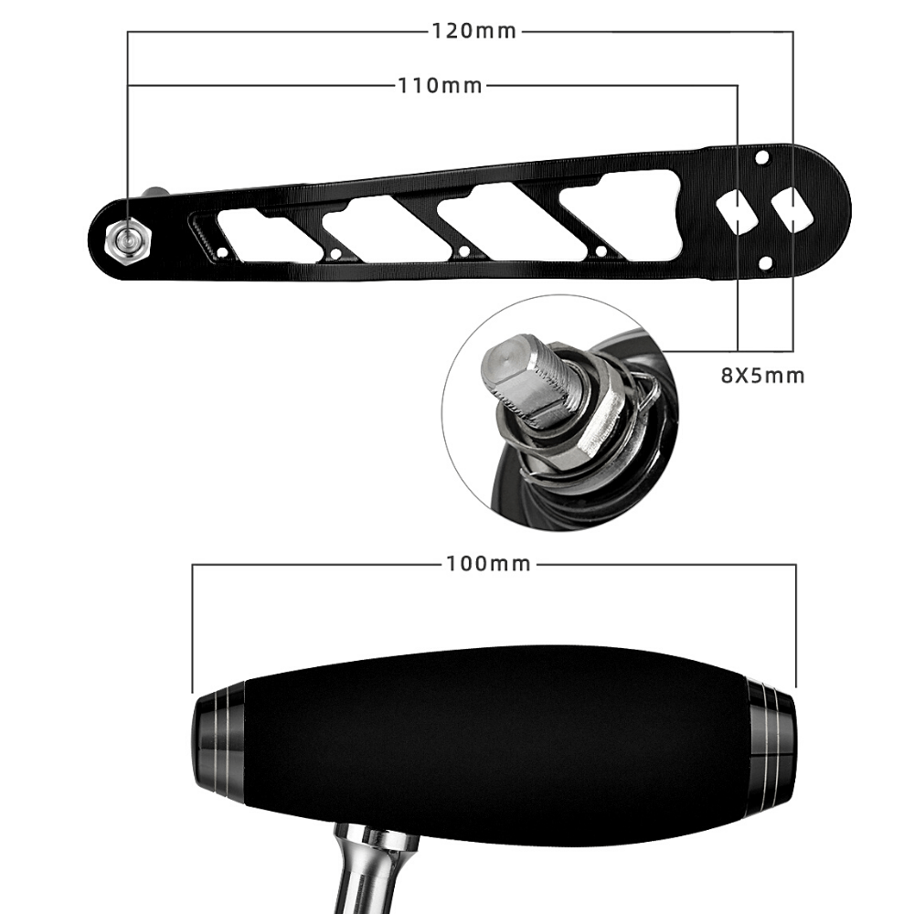 GOMEXUS Slow Jigging Reels Alu Titanium Power Handle Black/Silver - Image 5