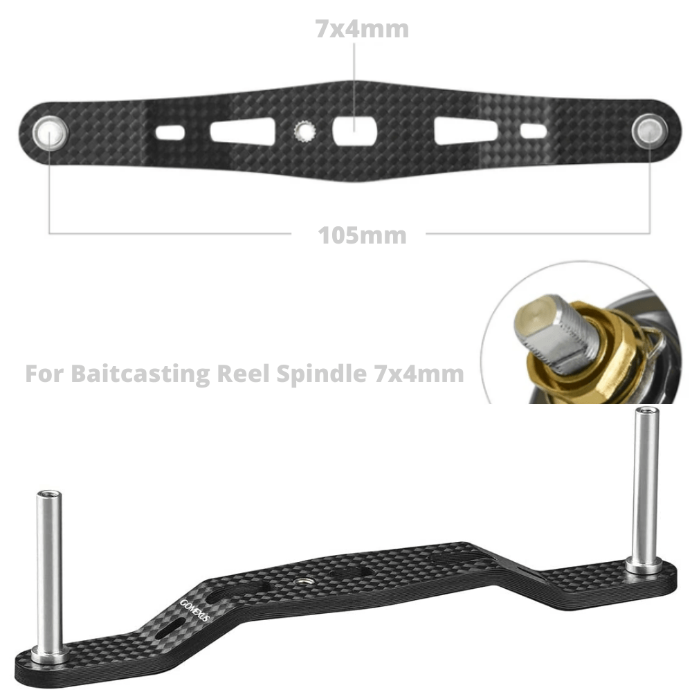 GOMEXUS Fishing Reel’s Custom Carbon Double Crank Handle DCS105 A30 7x4mm - Image 5