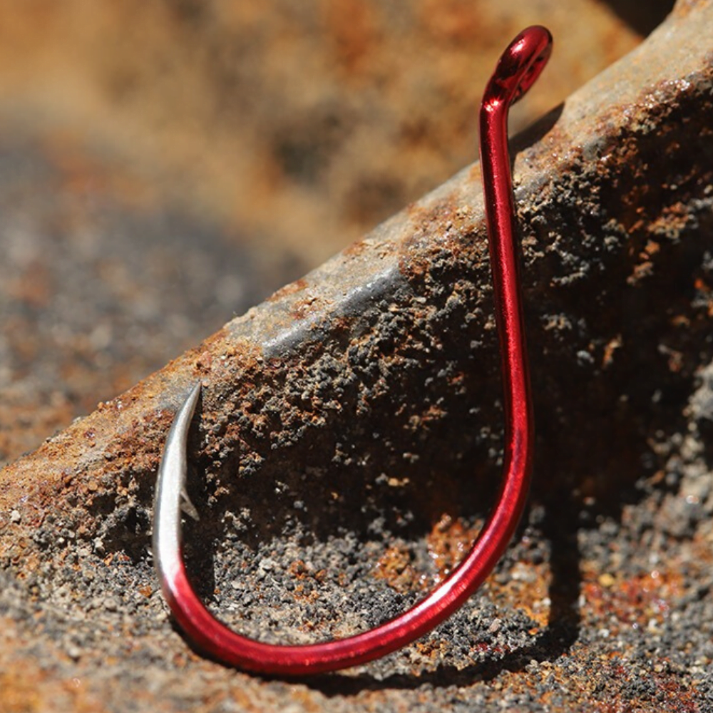 BKK Extra Strong Wire Hook Octopus Beak Red PRO PACK 50pcs - Image 5