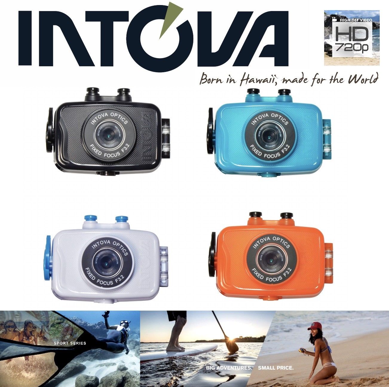 INTOVA DUO WATERPROOF SPORT ACTION CAMERA
