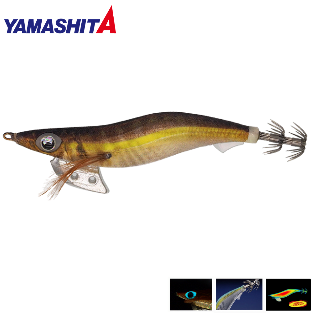 YAMASHITA Squid Fishing Warm Jacket Squid Jig Lure EGI-OH K 3.0 01 Gold