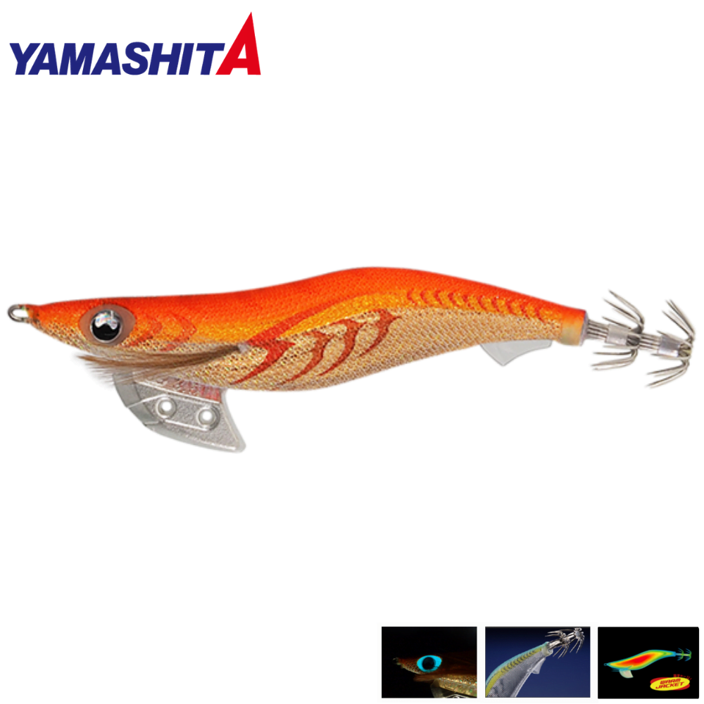 YAMASHITA Squid Fishing Warm Jacket Squid Jig Lure EGI-OH K 2.5 02 Gold
