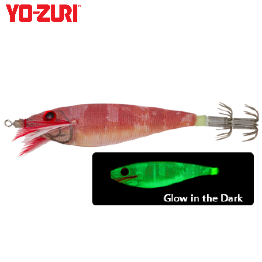 YO-ZURI SQUID FISHING LUMINOUS BODY SQUID JIG LURE ULTRA CLOTH NATURAL SS-65 LRAH