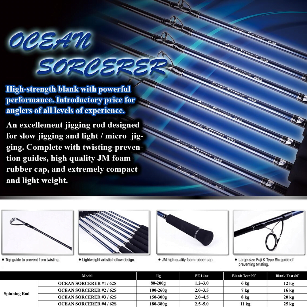 WIKI JIGGING Slow Jigging Spinning Rod OCEAN SORCERER - Image 3