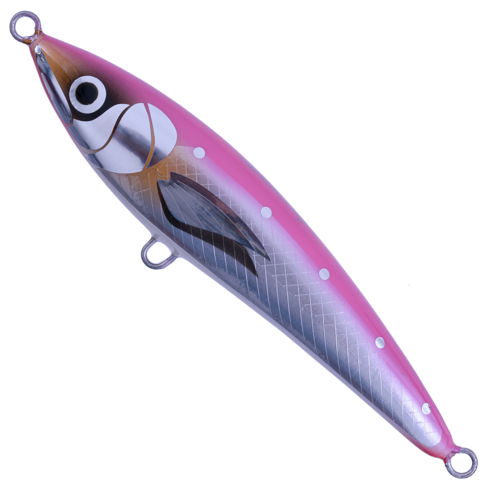 BERTOX Saltwater Handmade Wooden Floating STICK BAIT 20cm/105g Pink Sardine - Image 2