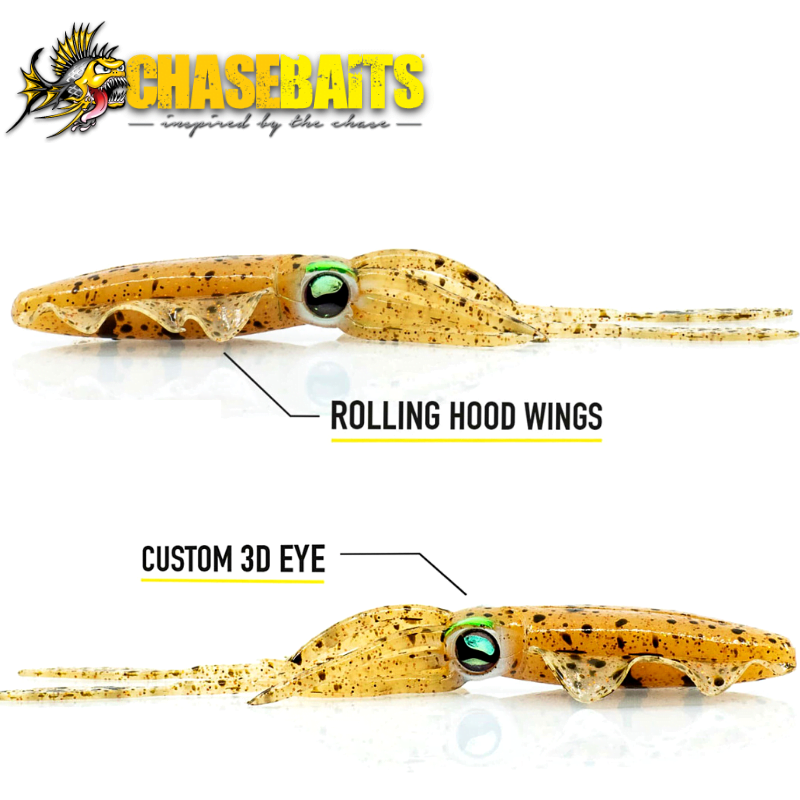 CHASEBAITS Lifelike Squid Soft Plastic Lure ULTIMATE SQUID 5.9in - Image 4