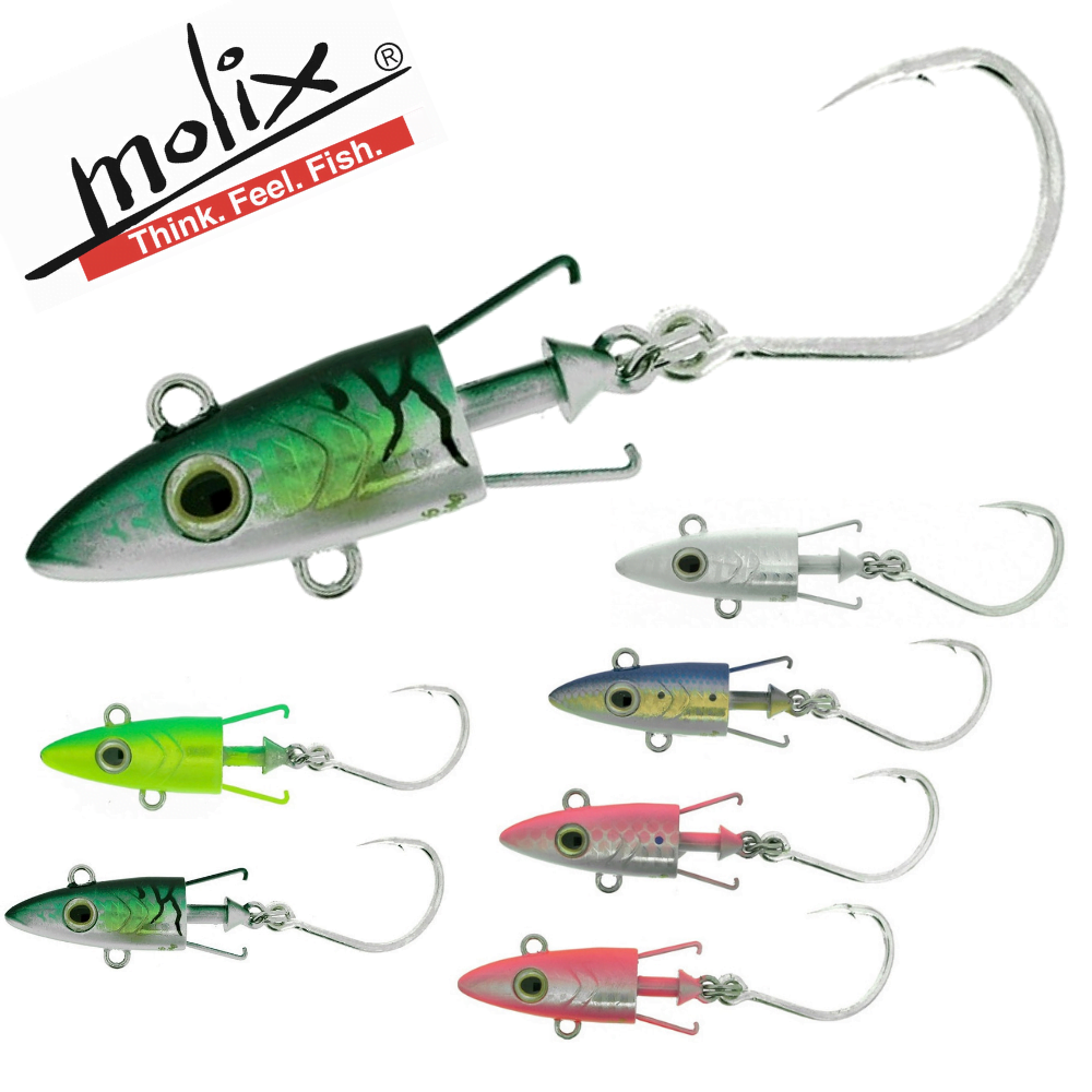 MOLIX Jig Head With Swinging OMTD Single Assist Hook JUGULO 64g