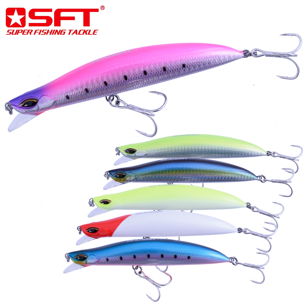 SFT Saltwater Long Cast Floating Jerk Minnow Lure SEAHUNT 135F