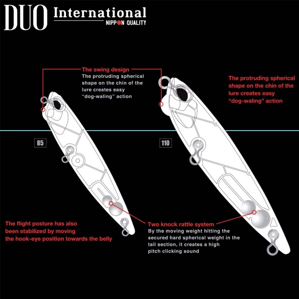 DUO International Topwater WTD Lure REALIS PENCIL 85 - Image 2