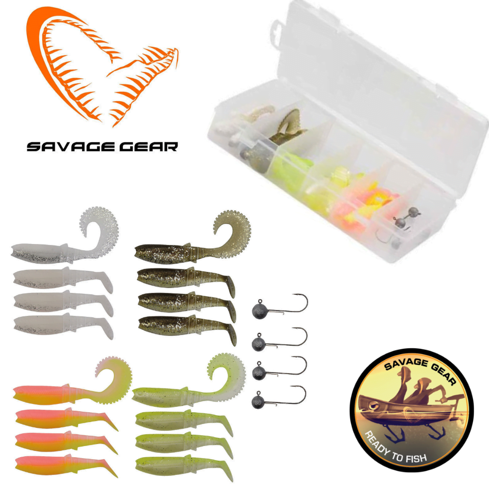 SAVAGE GEAR 20mPCS SOFT BAIT LURE SET CANNIBAL BOX KIT L