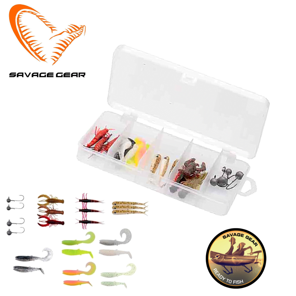 SAVAGE GEAR 23 PCS SOFT LURES COMBO WITH BOX PERCH PRO KIT 2