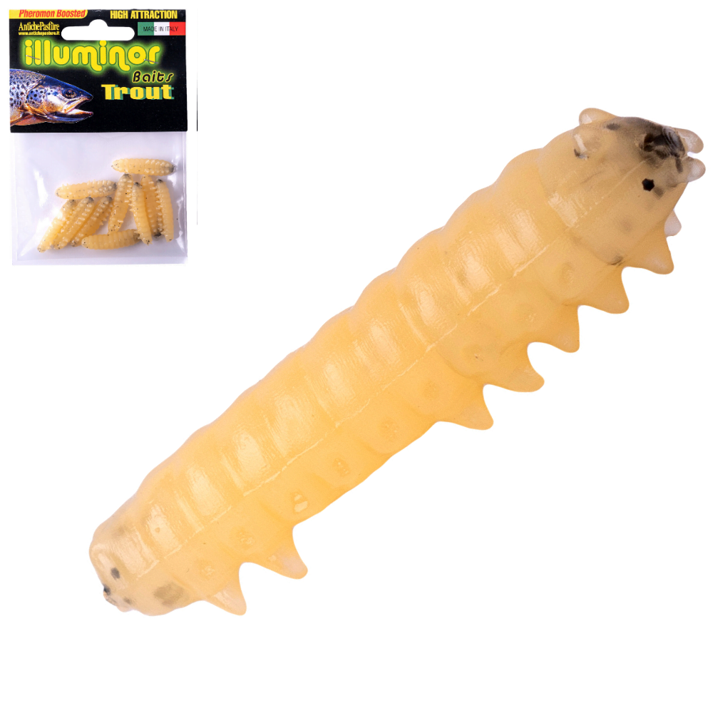 ANTICHE PASTURE Trout Fishing Scented Silicone Bait SILK WORM - Image 3
