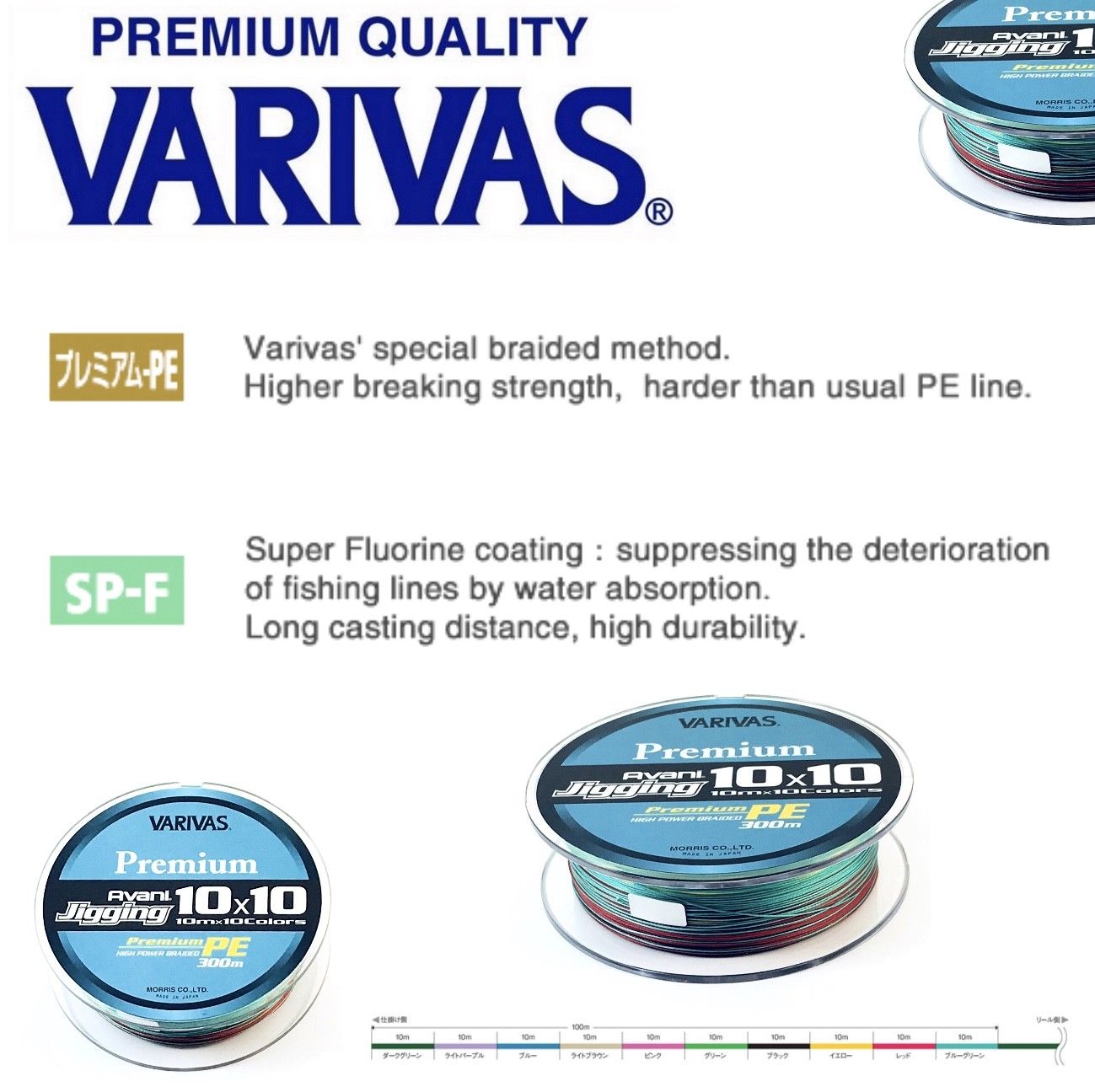 VARIVAS Premium High Power X8 Braid Line AVANI 10 X 10 Jigging 300m - Image 2