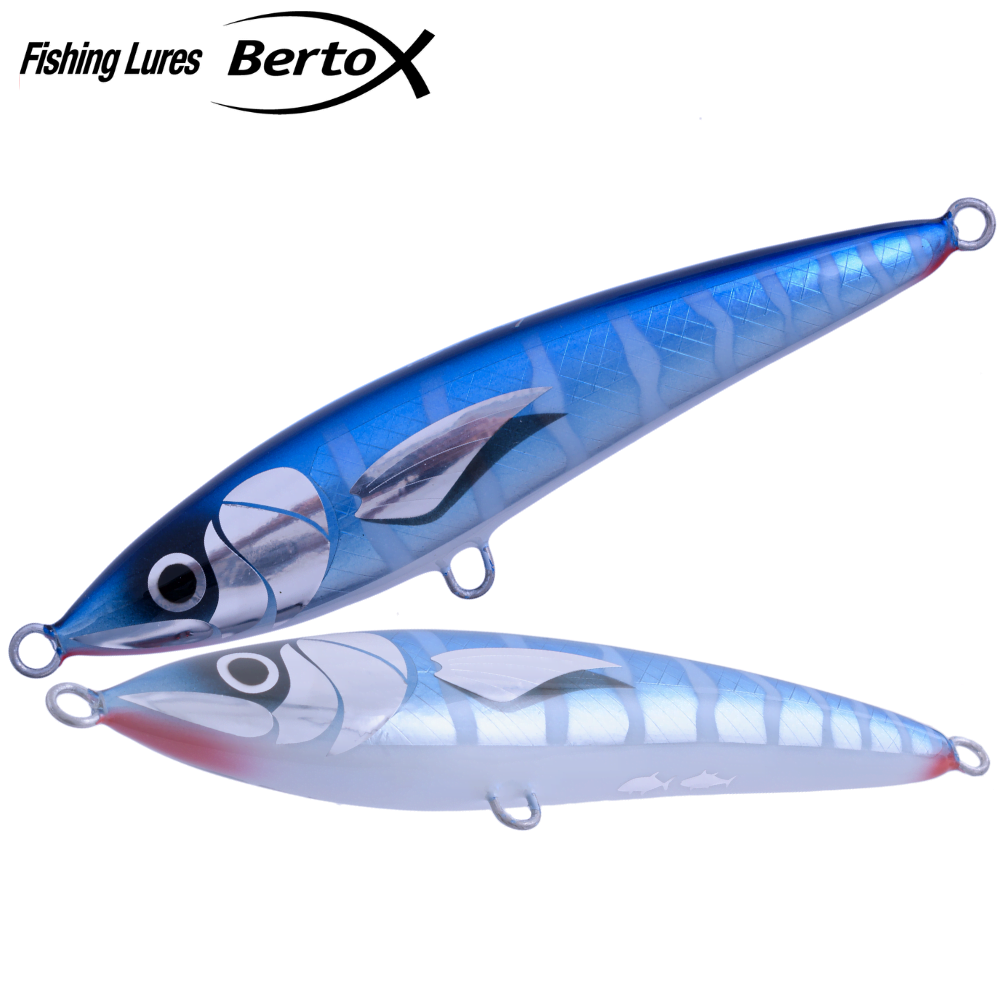 BERTOX Saltwater Handmade Wooden Floating STICK BAIT 20cm/105g Wahoo