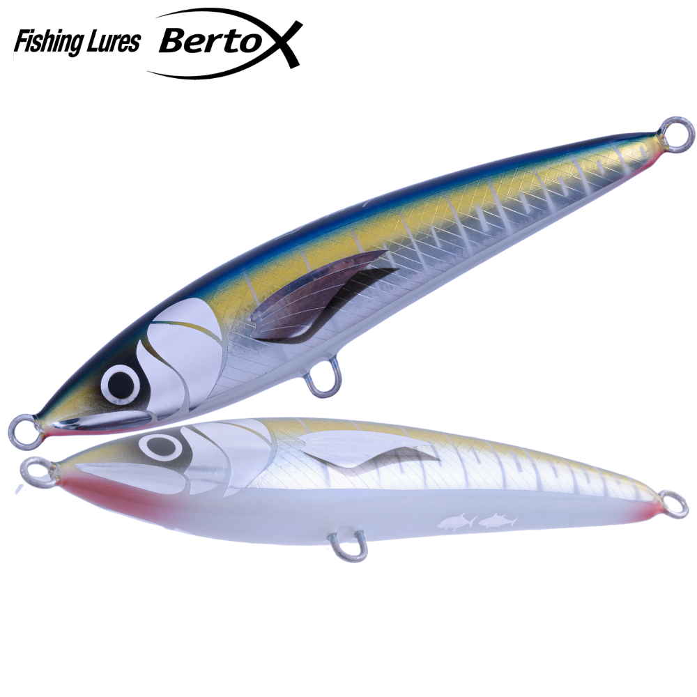 BERTOX Saltwater Handmade Wooden Floating STICK BAIT 20cm/105g Yellowfin