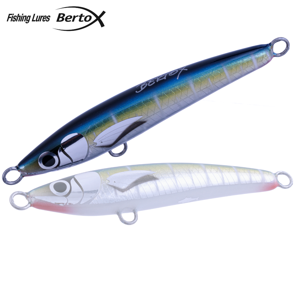 BERTOX Saltwater Handmade Wooden Sinking STICK BAIT 13.5cm/43g Yellowfin