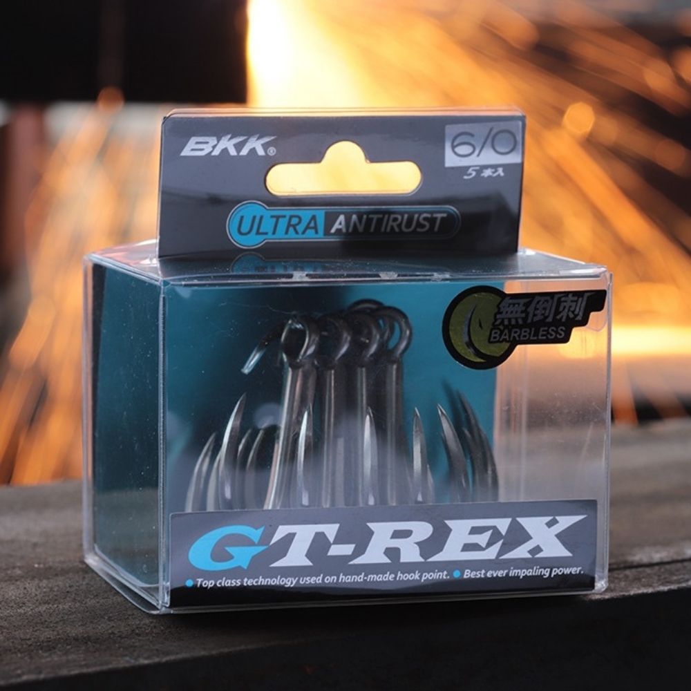 BKK Saltwater Ultimate Barbless Treble Hook GT-REX BL - Image 3
