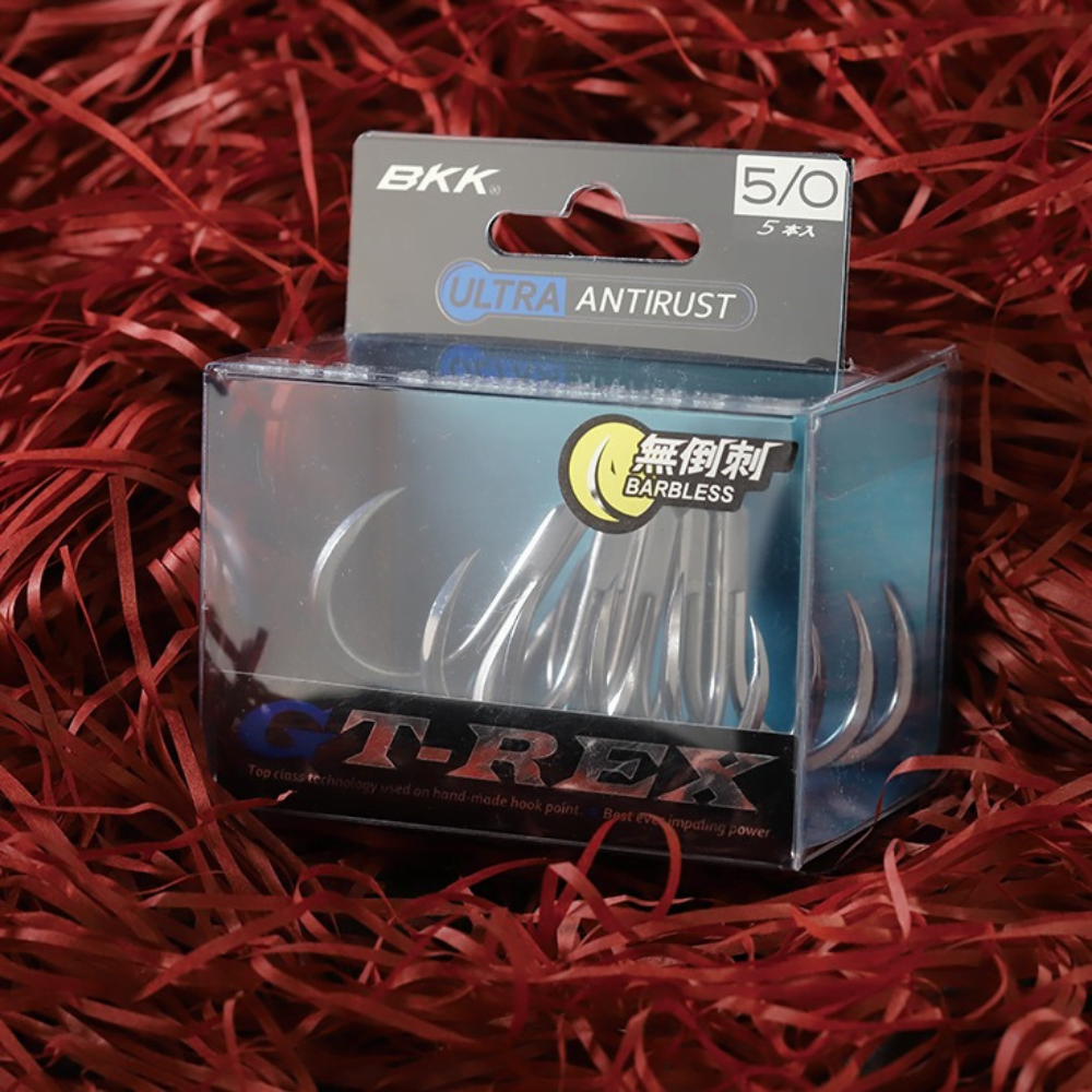 BKK Saltwater Ultimate Barbless Treble Hook GT-REX BL - Image 4