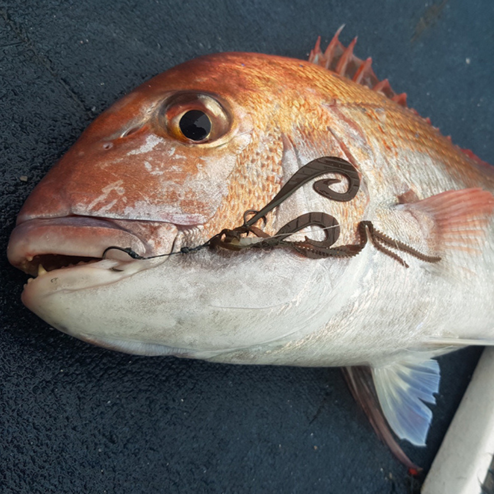 NS BLACK HOLE Rubber Jigging Strike-Enticer Lure Assist FURIOUS LAVA CURLY - Image 2