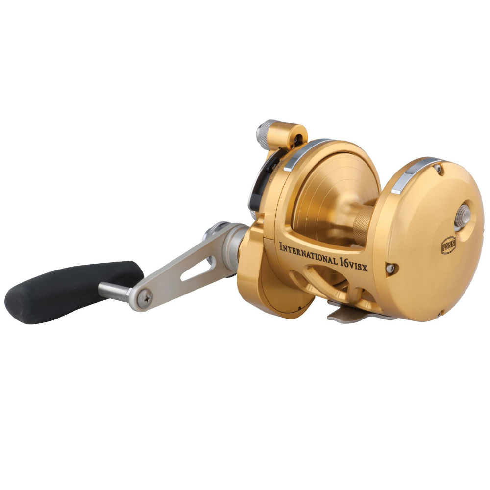 PENN Saltwater Conventional 2 Speed Reel International VI 16VISX Gold - Image 2