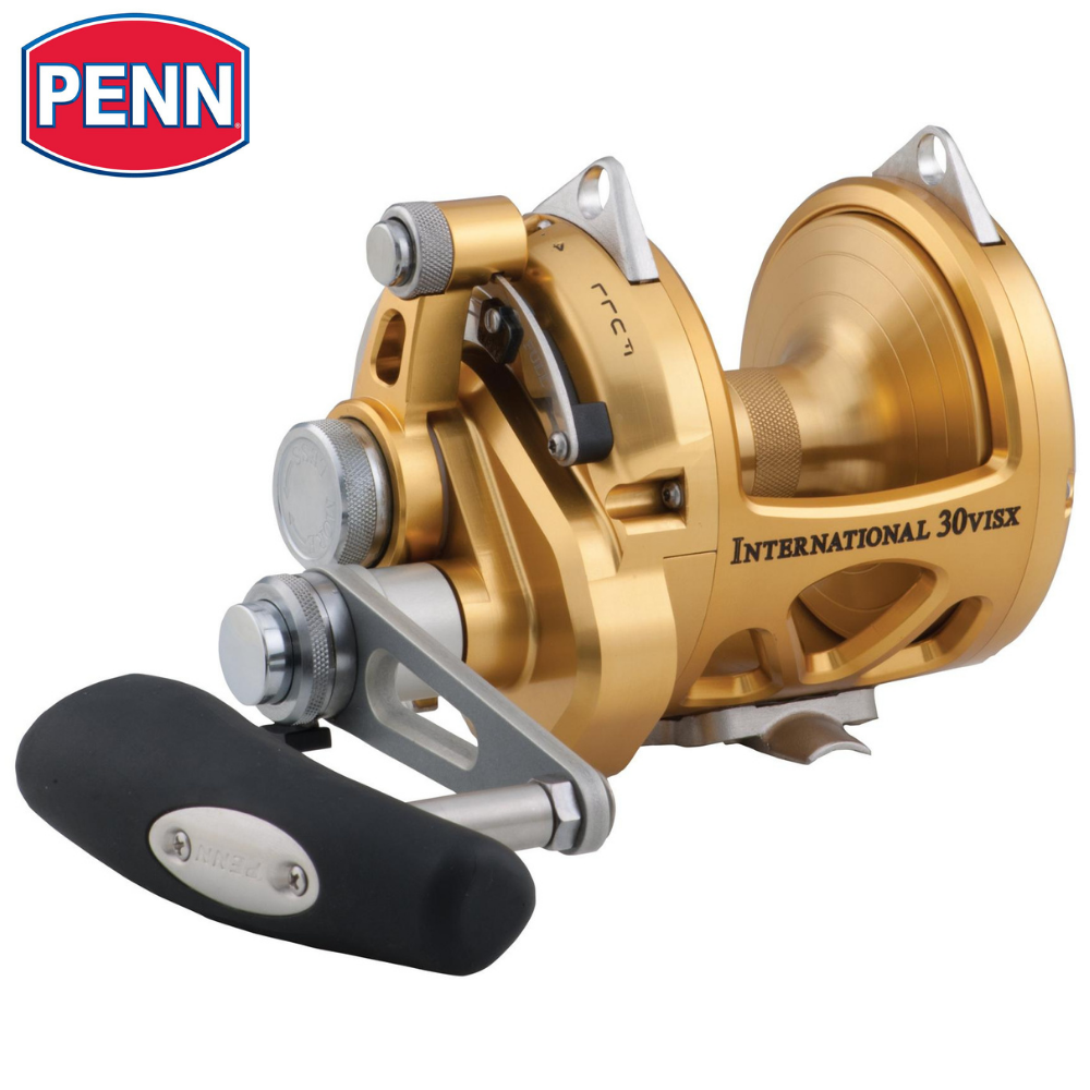 PENN Saltwater Conventional 2 Speed Reel International VI 30VISX Gold