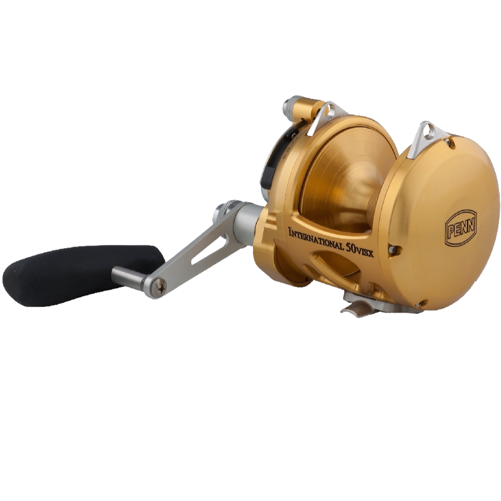 PENN Saltwater Conventional 2 Speed Reel International VI 50VISX Gold - Image 2