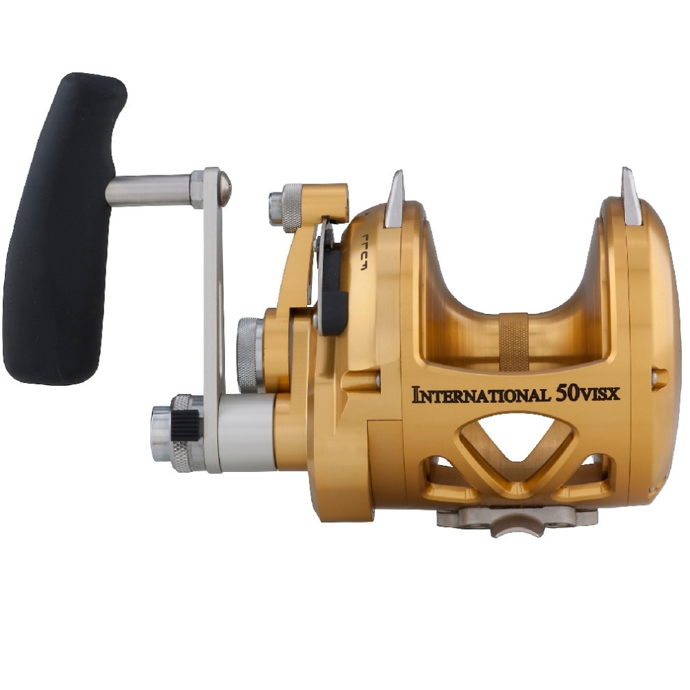 PENN Saltwater Conventional 2 Speed Reel International VI 50VISX Gold - Image 3