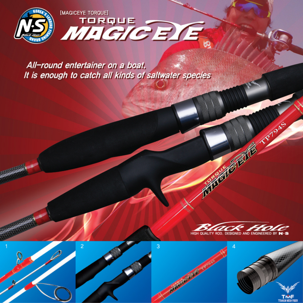 NS BLACK HOLE Saltwater Boat Allround Baitasting Rod MAGIC EYE TORQUE TJ582B - Image 2