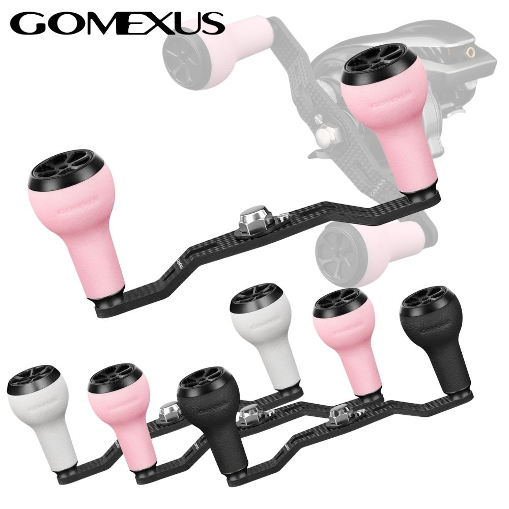 GOMEXUS Baitcasting Carbon Power Crank Handle TPE Knob DC-S-95-A27