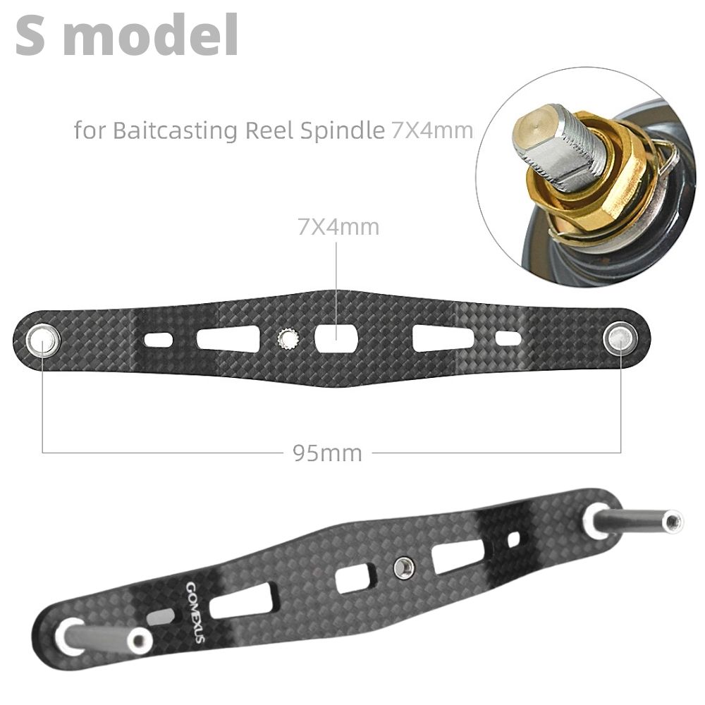 GOMEXUS Baitcasting Carbon Power Crank Handle TPE Knob DC-S-95-A27 - Image 2