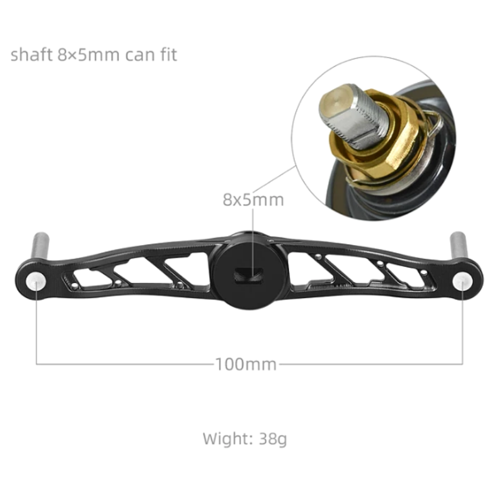 GOMEXUS Baitcasting Power Crank Handle With Fingerprint Knob BDH100-D-S22 - Image 10