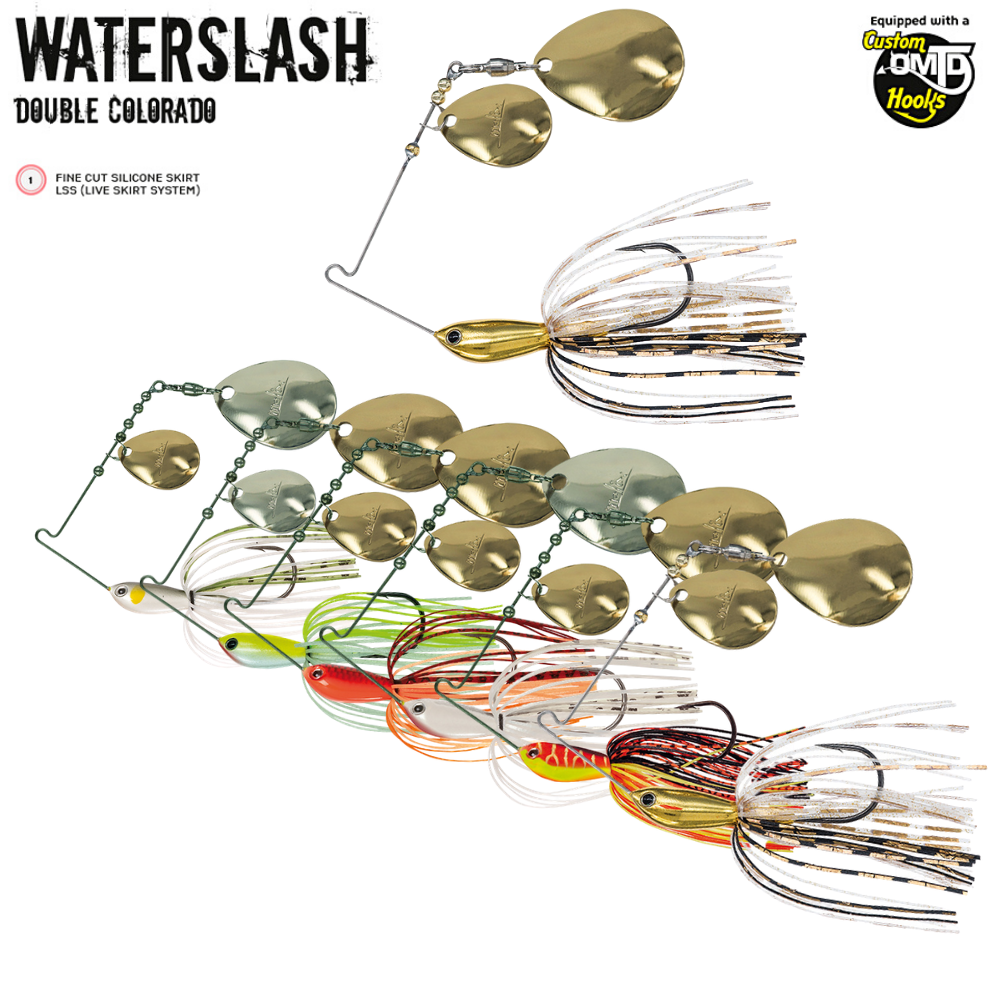 MOLIX Bass & Pike Fishing Spinnerbait Lure WATERSLASH Double Colorado 10.5g