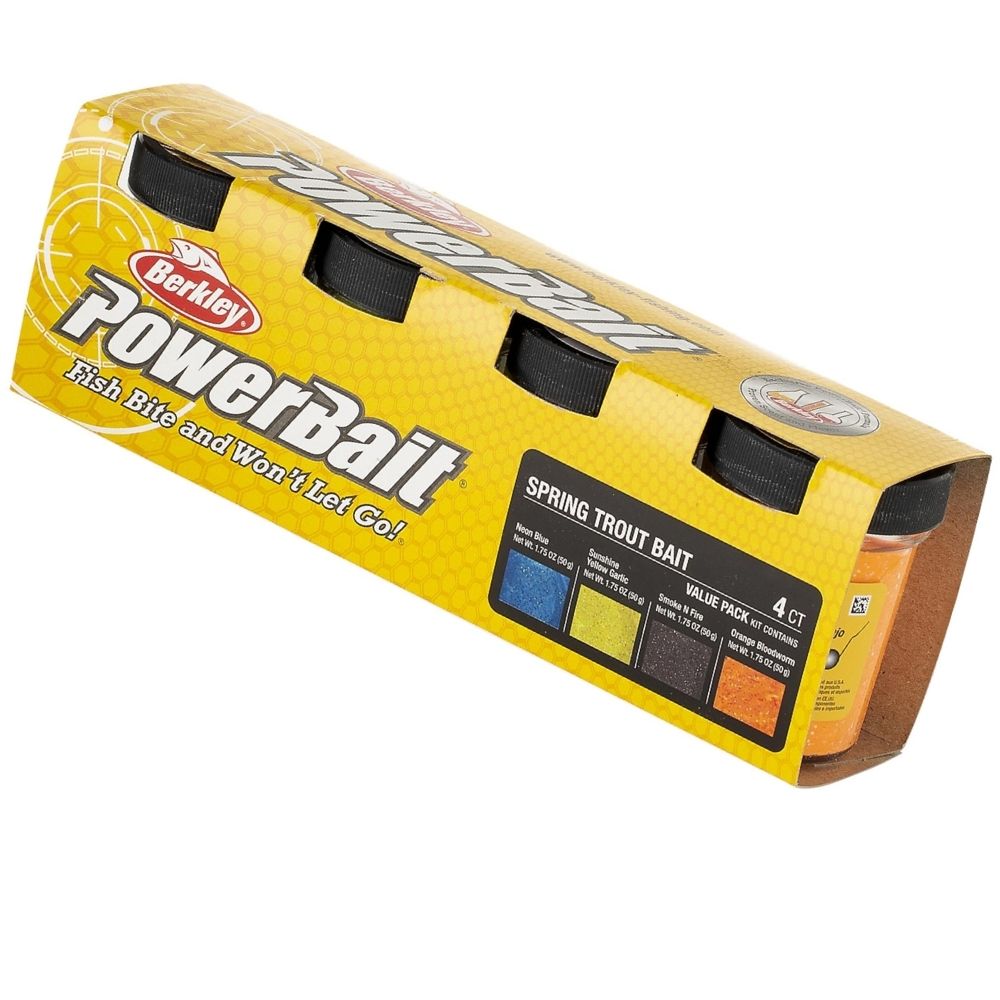 BERKLEY Powerbait Glitter Dough 4 Pack SPRING Trout Bait - Image 2