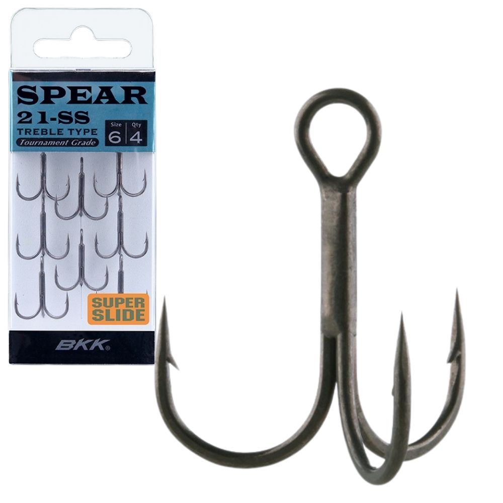 BKK Super Slide Coating Treble Hook FANGS/SPEAR 21-SS