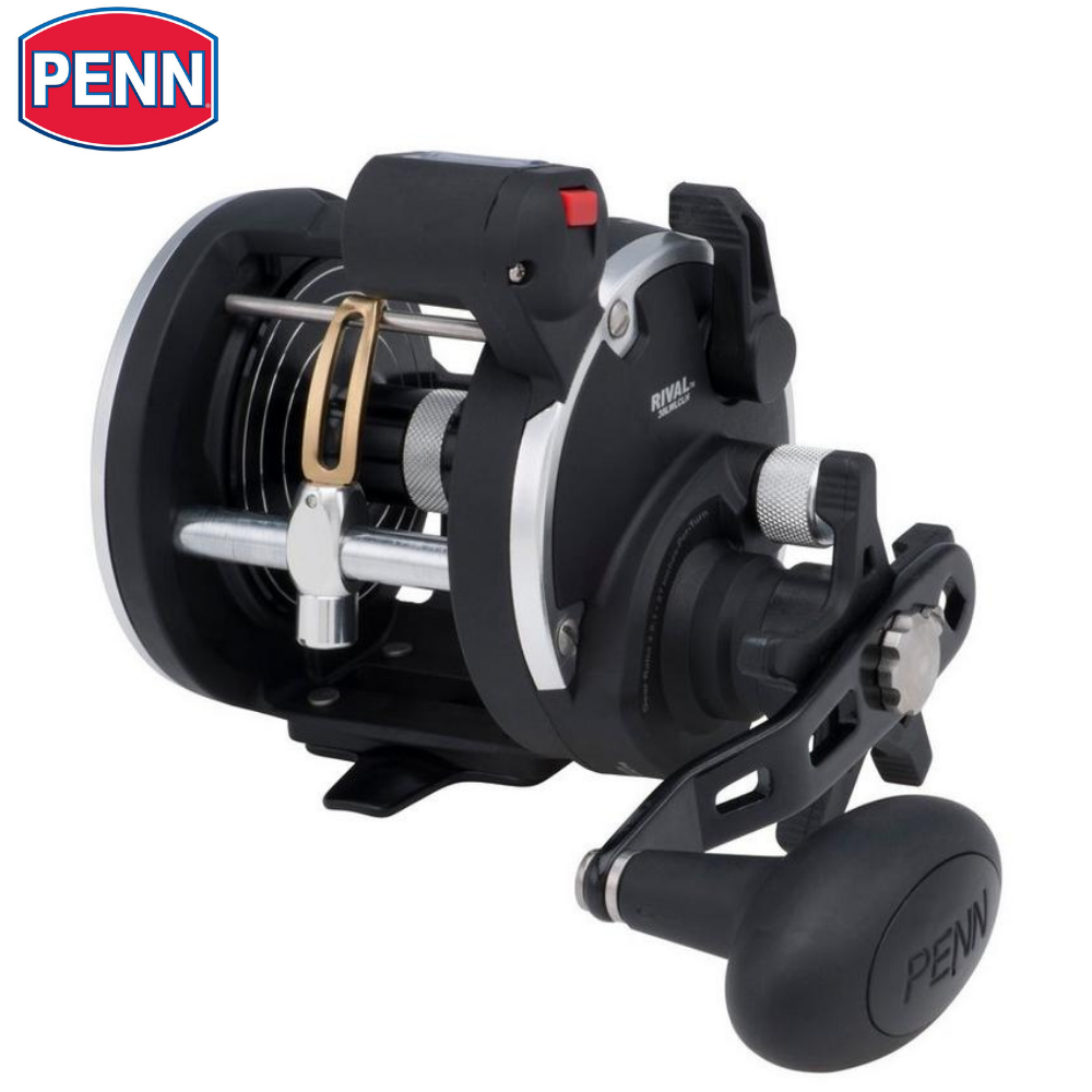 PENN Fishing Level Wind Conventional Line Counter ReeL RIVAL 15LWLC