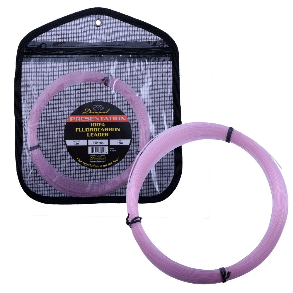DIAMOND Offshore Fishing 100% Fluorocarbon Leader Line PRESENTATION 100 Feet