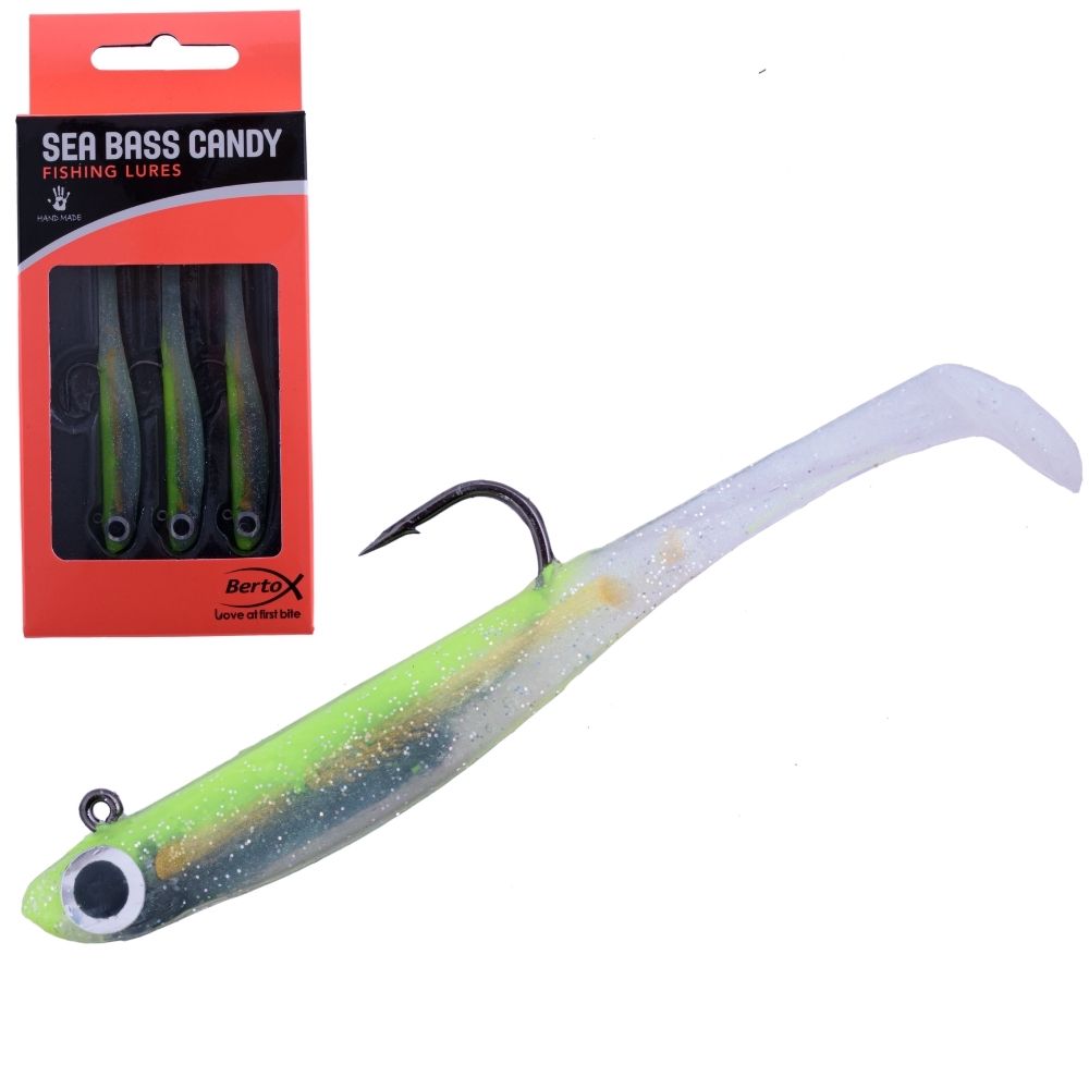 BERTOX Handmade Soft Shad Lure SEA BASS CANDY 90mm/11g #06