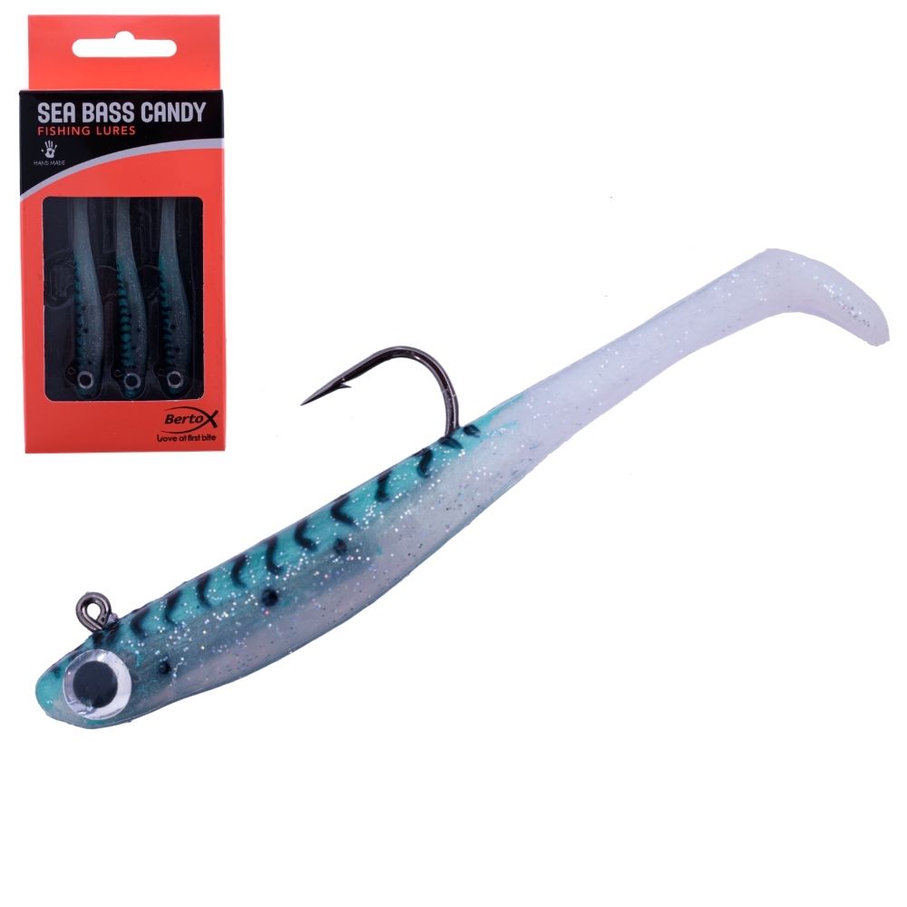BERTOX Handmade Soft Shad Lure SEA BASS CANDY 90mm/11g #07