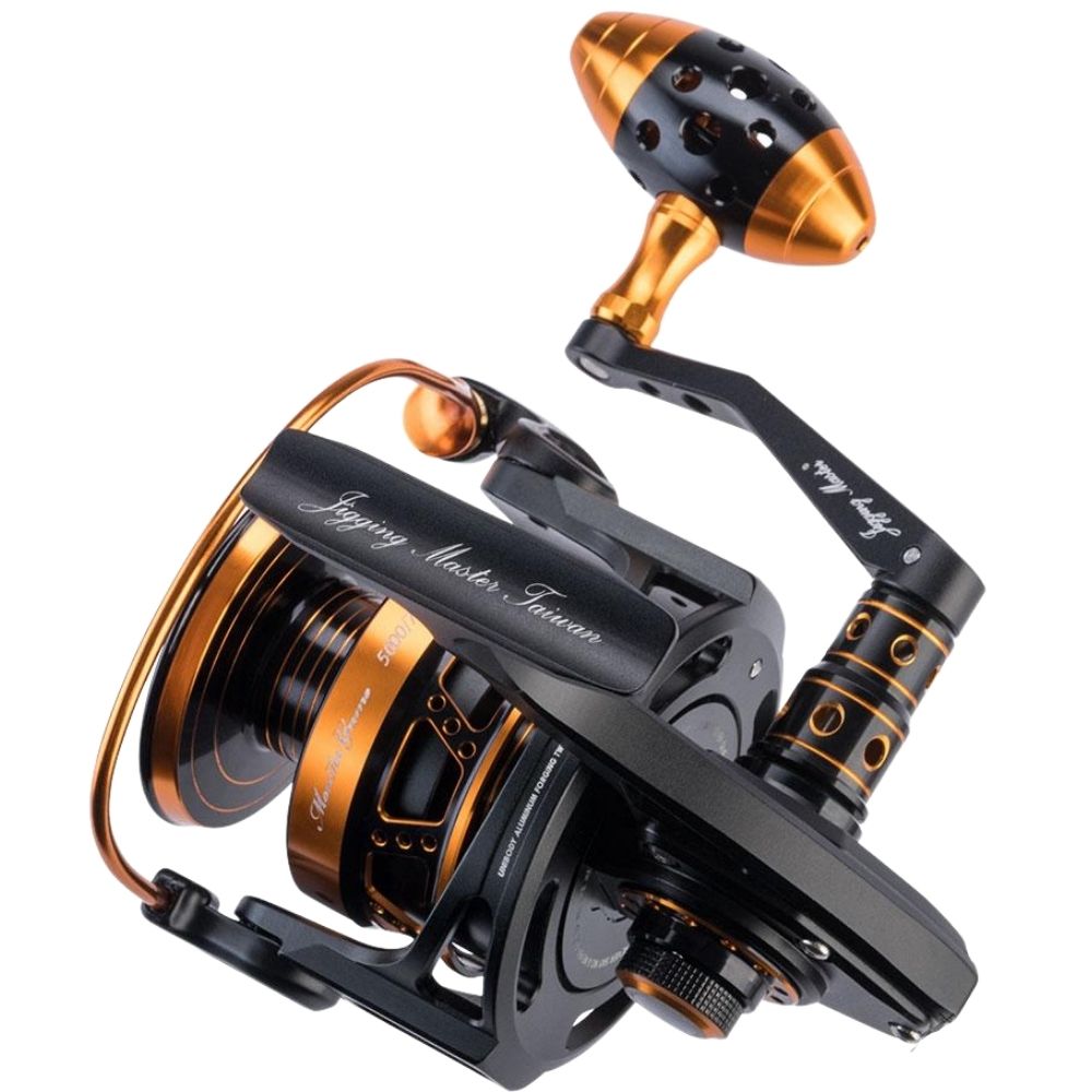 JIGGING MASTER Monster Game Spinning Reel 5000XH/7000S Black/Gold - Image 3
