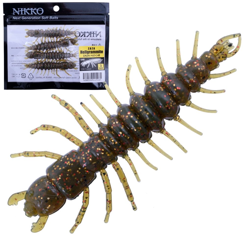 NIKKO KASEI Scented Soft Bait Lure ZAZA HELLGRAMMITES 3inch - Image 10
