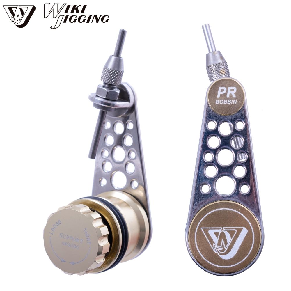 WIKI JIGGING Stainless Steel Knot Tying Tool PR BOBBIN Gold/Silver