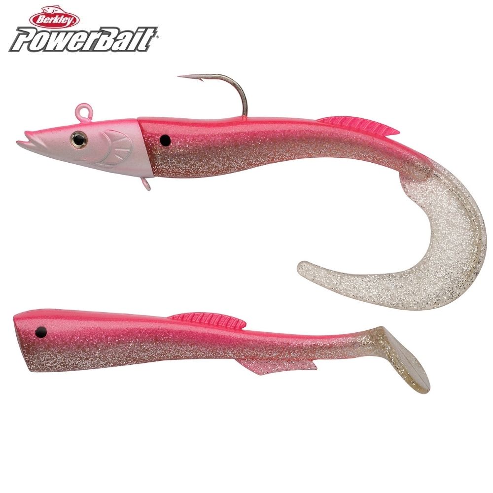 BERKLEY Powerbait Saltwater Giant Soft Bait POWER SANDEEL 130g Metallic Pink