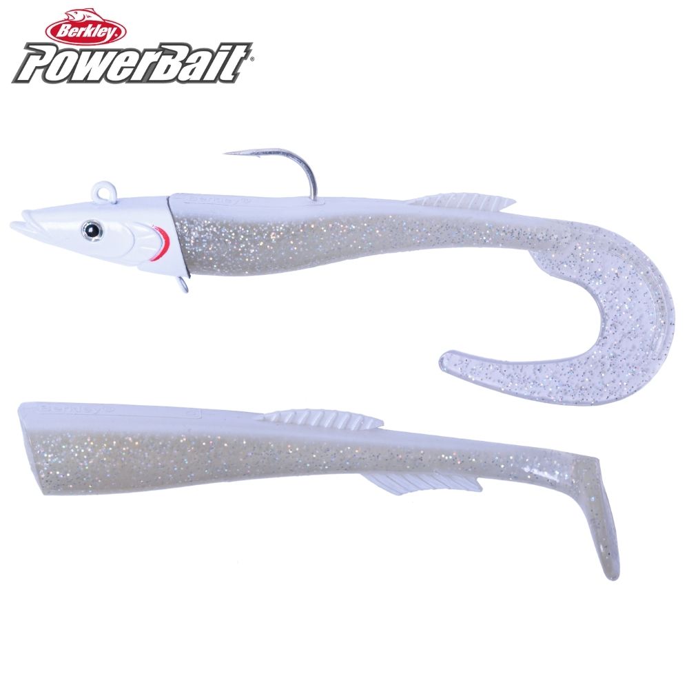 BERKLEY Powerbait Saltwater Giant Soft Bait POWER SANDEEL 130g Snow White