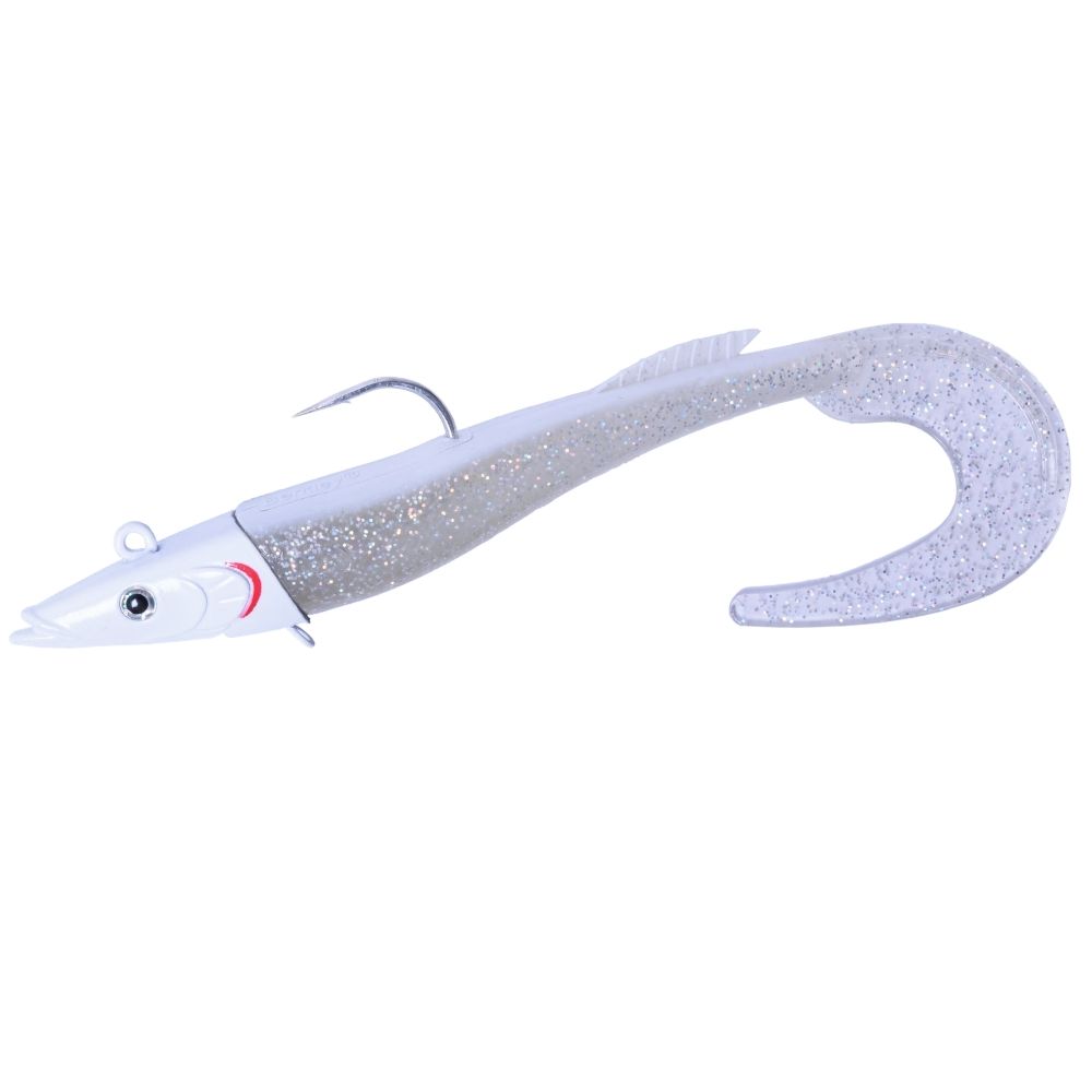 BERKLEY Powerbait Saltwater Giant Soft Bait POWER SANDEEL 130g Snow White - Image 2