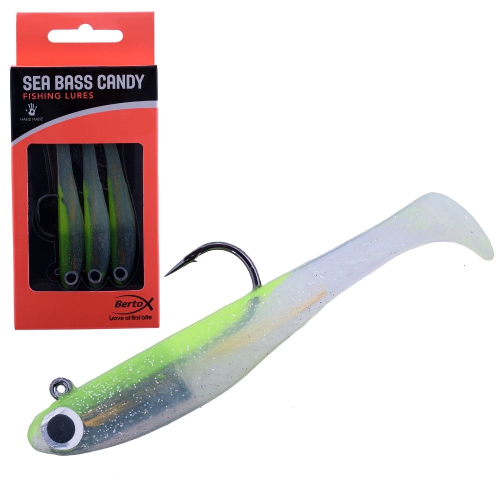 BERTOX Handmade Soft Shad Lure SEA BASS CANDY 90mm/14g #06