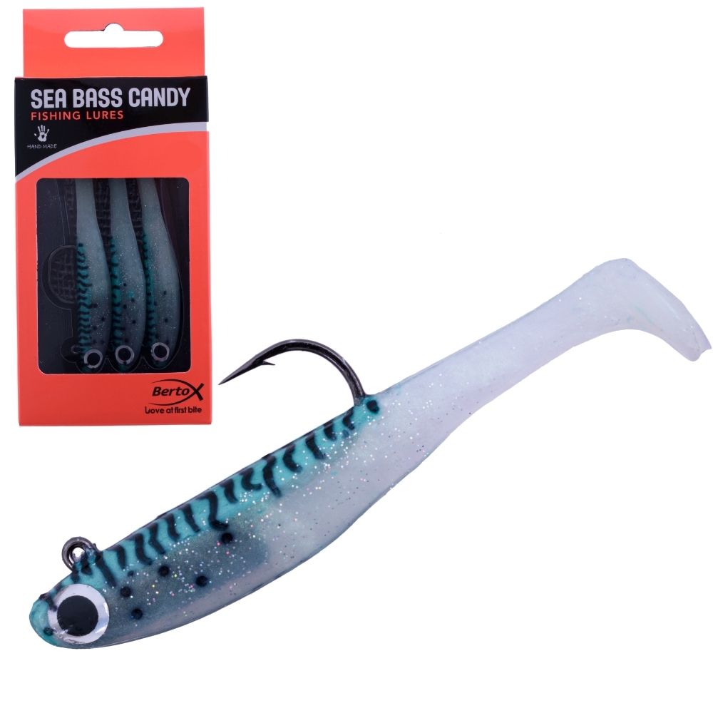 BERTOX Handmade Soft Shad Lure SEA BASS CANDY 90mm/18g #07