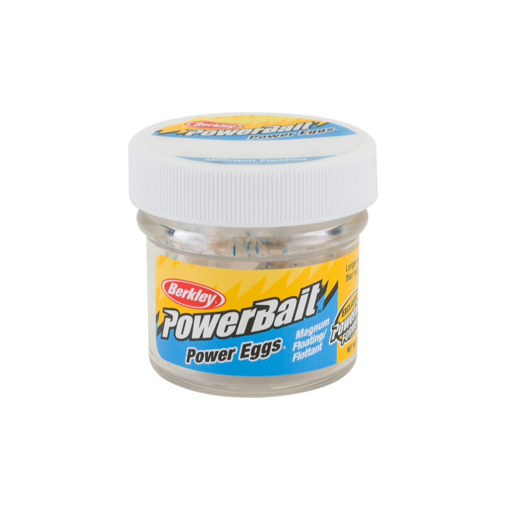 BERKLEY PowerBait Magnum Floating Clear Power Eggs – Clear Silver Blue-Fl. White - Image 2