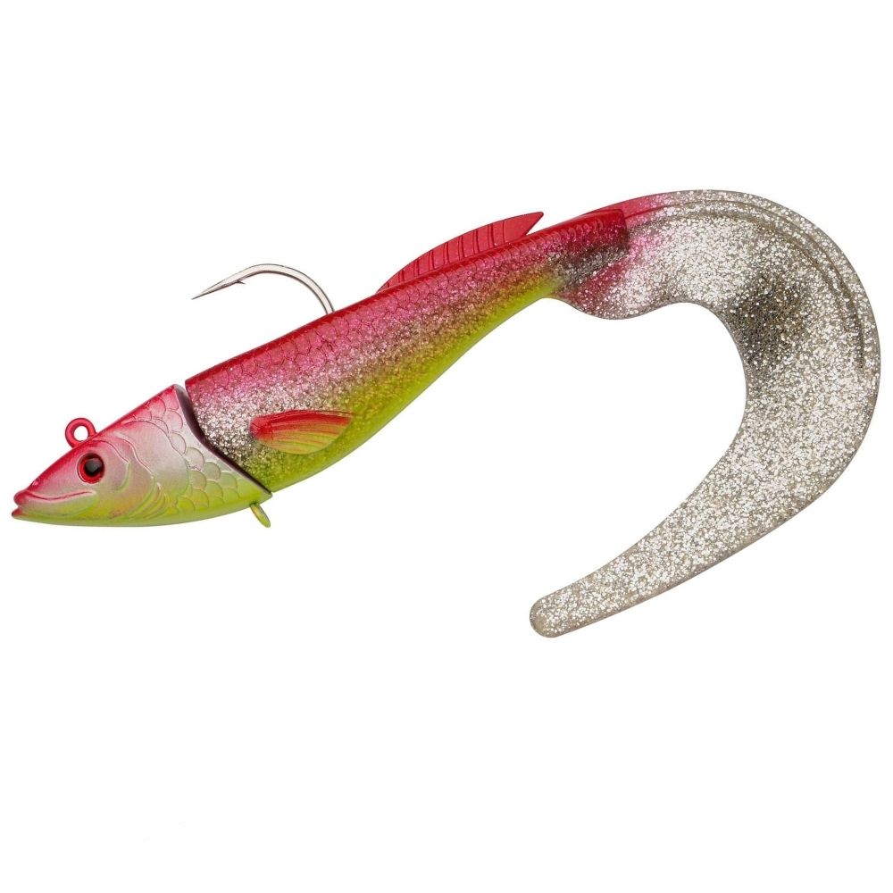 BERKLEY Powerbait Saltwater Giant Soft Bait POWER HERRING 180g Red Chartreuse - Image 2