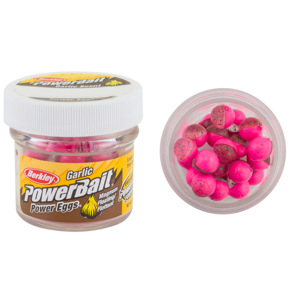 BERKLEY PowerBait Garlic Scented Power Eggs Floating Clear Green Purple-Pink - Image 5