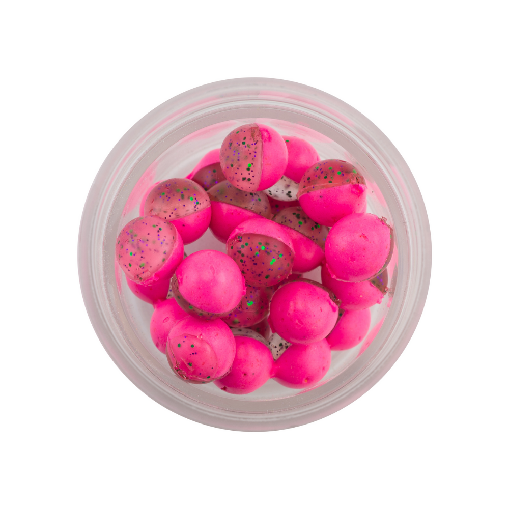 BERKLEY PowerBait Garlic Scented Power Eggs Floating Clear Green Purple-Pink - Image 3